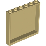 Lego panel, zeď 1x6x5, béžová (4512688)